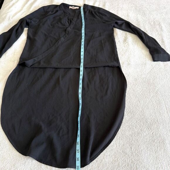 Philosophy Long sleeved Surplice Neck Tunic High-Low Blouse - Picture 15 of 16